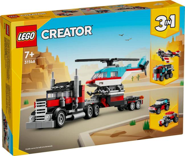 LEGO 31146 Creator Helikopterli Açık Kasa Kamyon